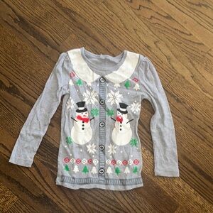 Gray Snowman Kids Shirt